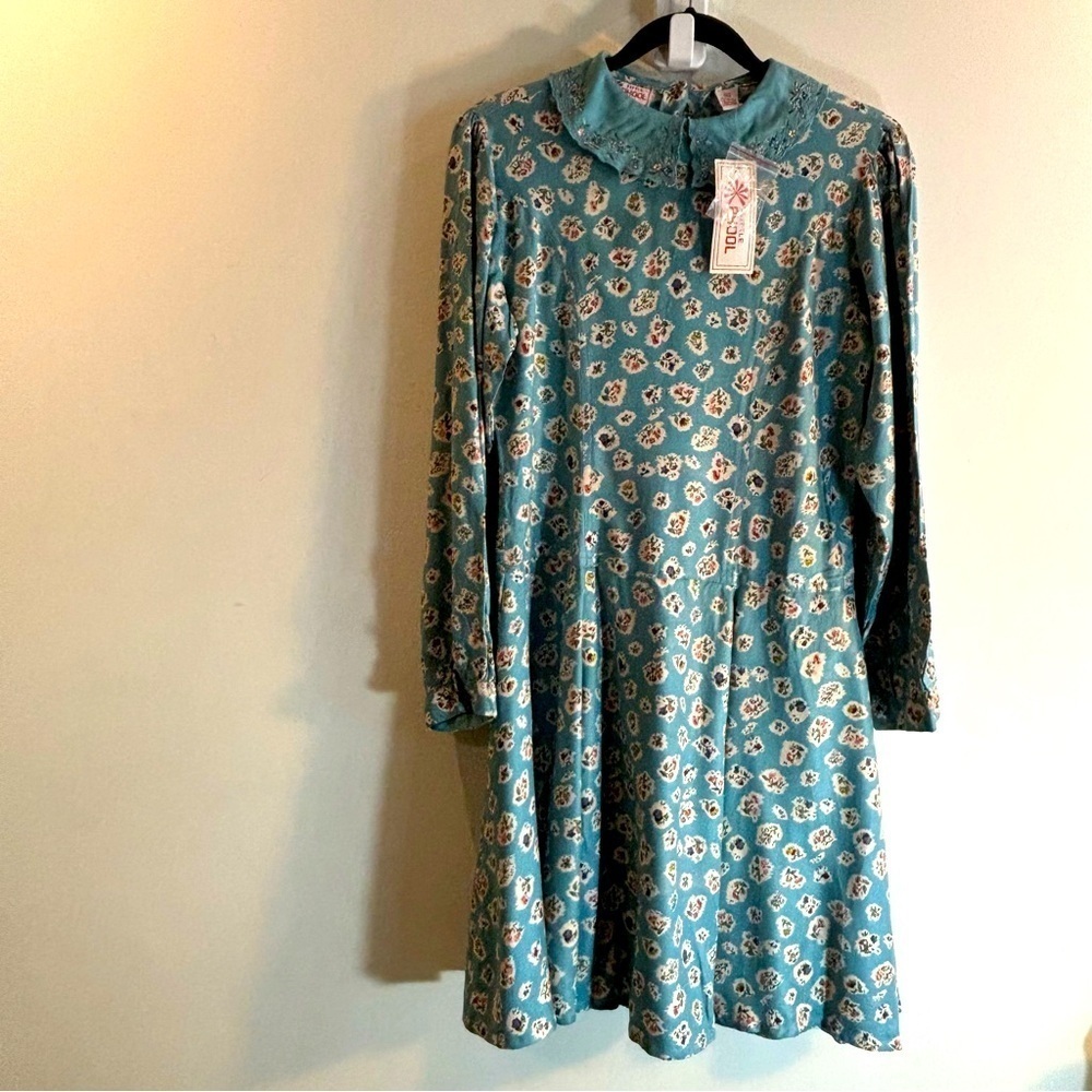 LITTLE PHOOL Sz XL Mini Dress Floral Buttoned Made in India 100% Rayon NEW